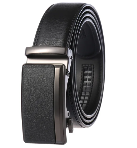 Eleganter brauner Herren Business Gürtel mit diskreter Automatik-Schnalle. Vielseitig für Anzug oder Casual.