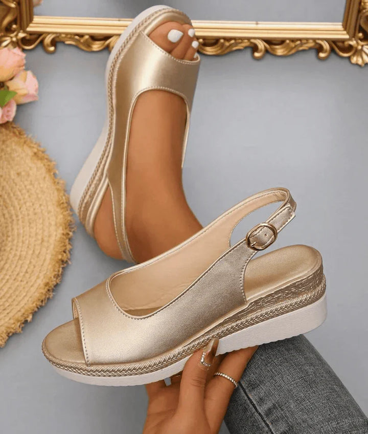 Elegante Damen Espadrille Keilabsatz Sandalen mit bequemem Plateau und verstellbarem Slingback für den Sommer.