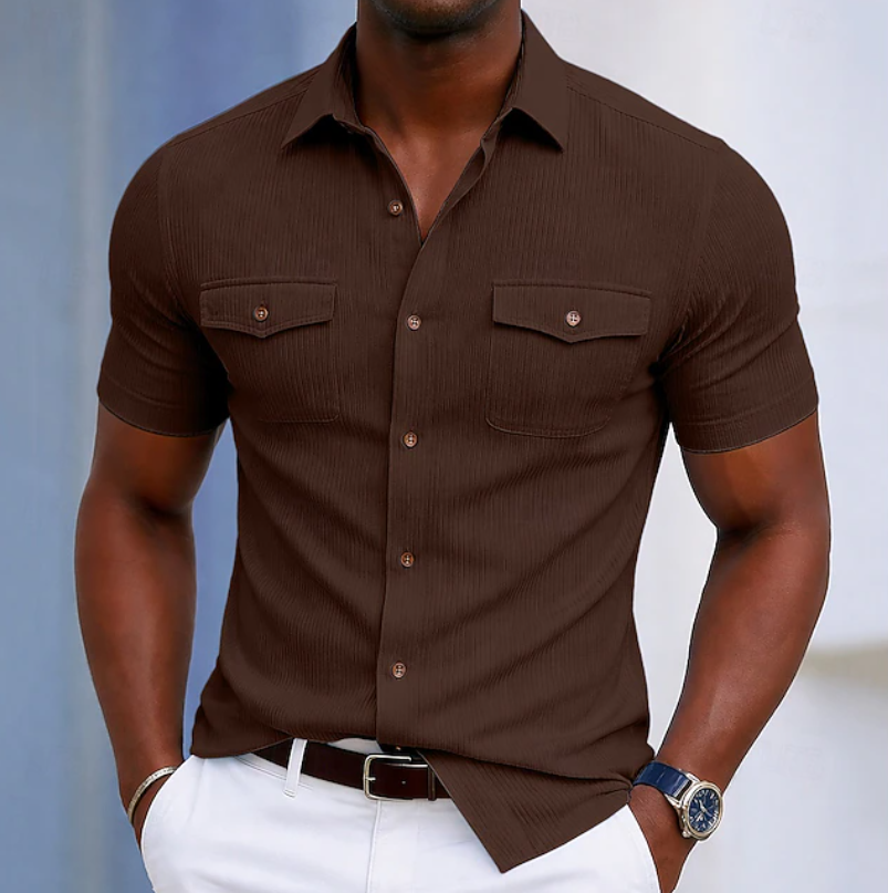 Vielseitiges Herren Ripp-Shirt in Slim Fit, ideal für Freizeit, Büro oder besondere Anlässe.