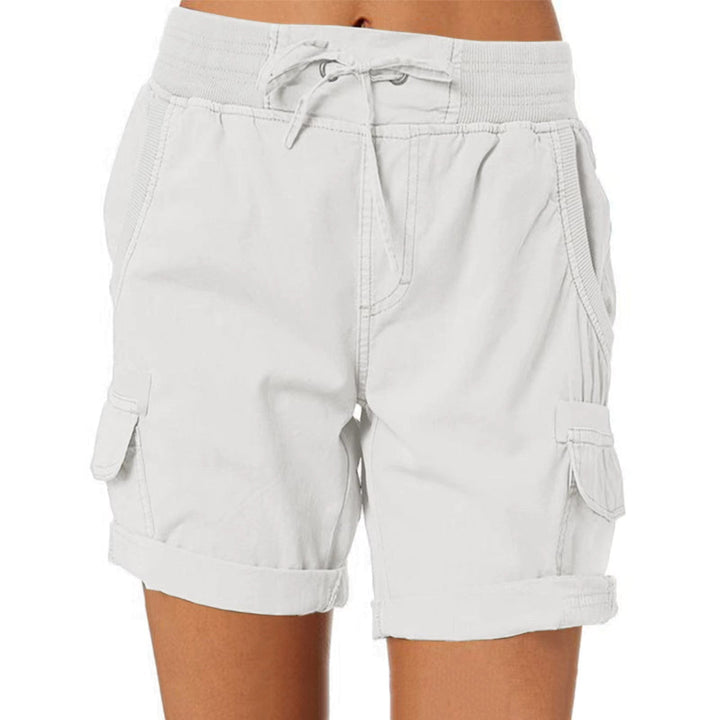 Stylische Damen Casual Shorts in Grün mit Seitentaschen, perfekt für Sommer & Freizeit. Kurze Hose.
