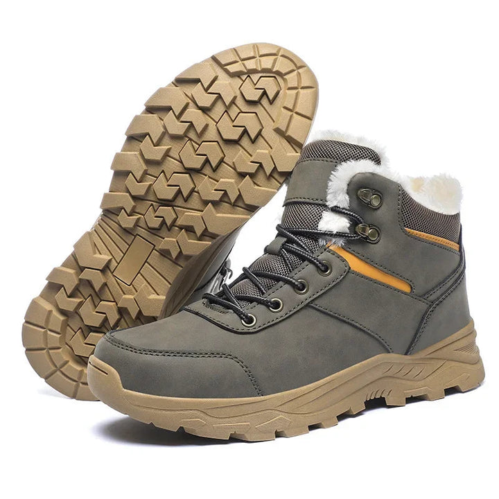 Komfortable Unisex Winterstiefel in Grau, wasserdicht & warm. Optimal für Schnee, Eis & Outdoor-Aktivitäten im Winter.