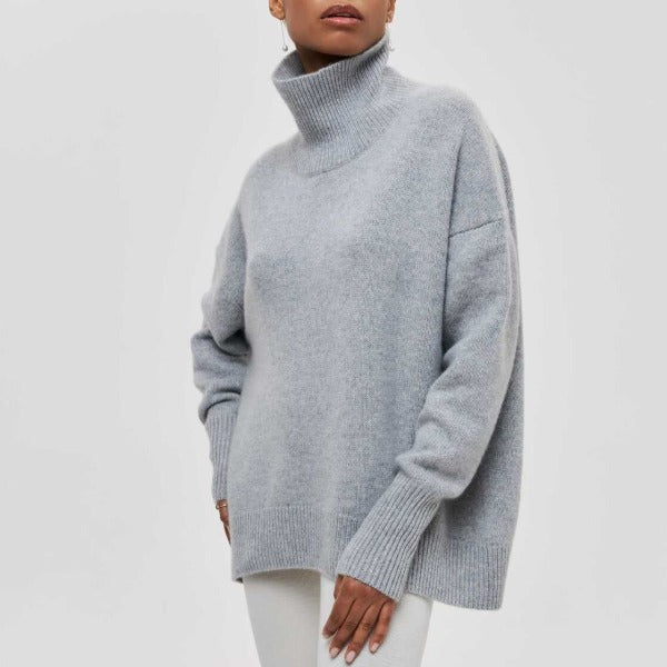 Komfortabler Damen Rollkragenpullover. Idealer kuscheliger Winterpullover, perfektes Oberteil für Freizeit & Büro.