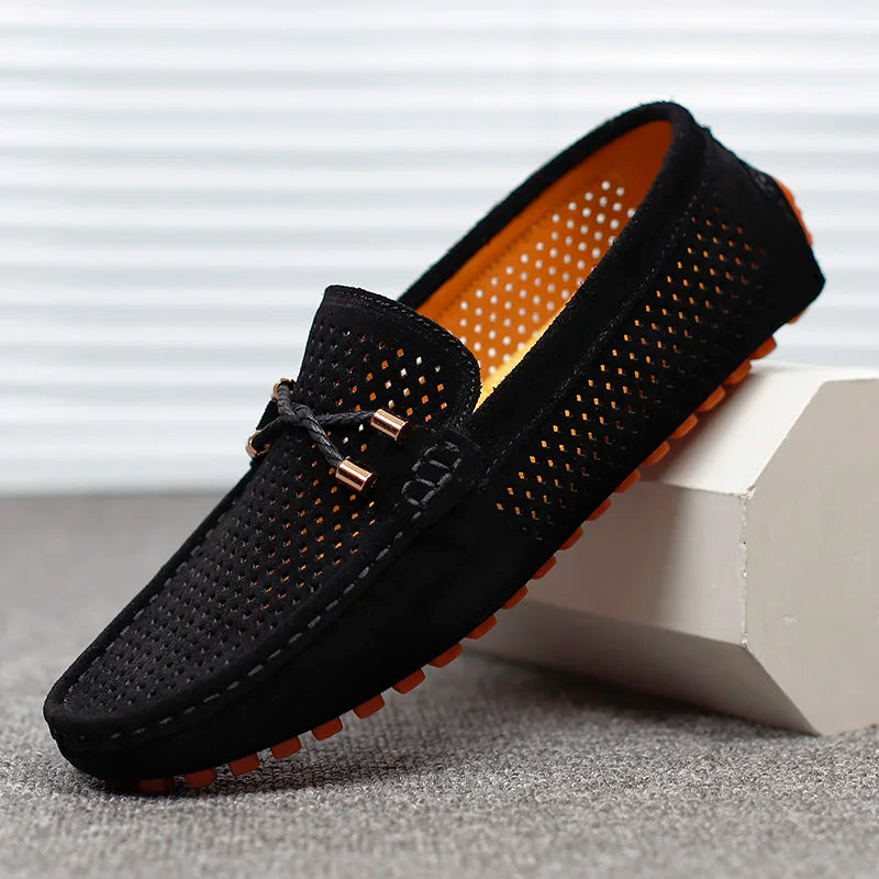 Herren atmungsaktive Slip-On Mokassins für Stil & Komfort. Leichte, bequeme Freizeitschuhe.