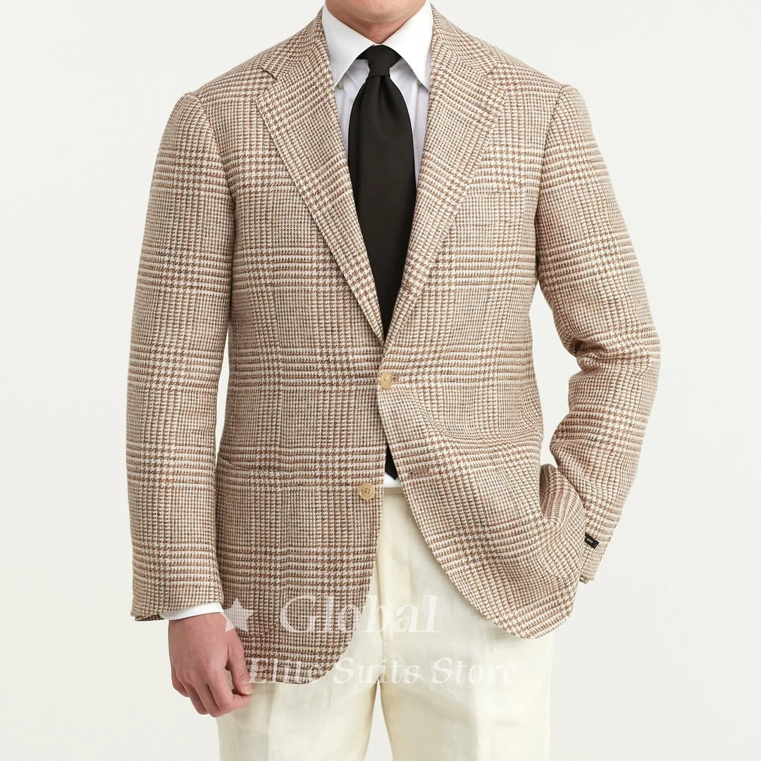 Vielseitiger Herren Blazer mit Karo-Design, perfekt für Büro, Meetings und gehobene Freizeit.