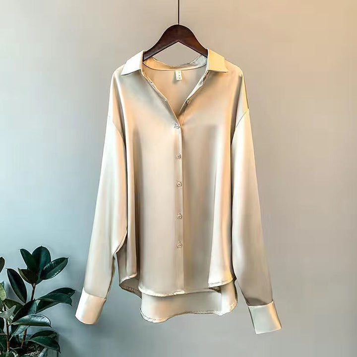 Schwarze Damen Langarm Sommerbluse, elegant, klassisch & modern. Perfekt für jeden Anlass.