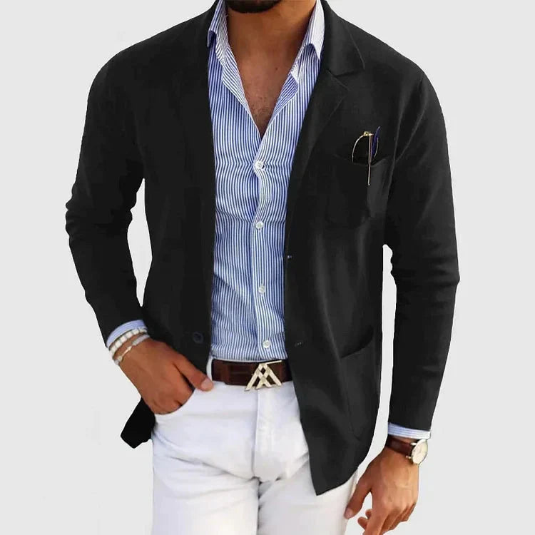 Komfortabler Freizeitblazer Lorenzo für Herren mit elegantem Look und Knopftaschen. Ideal für feierliche Anlässe.