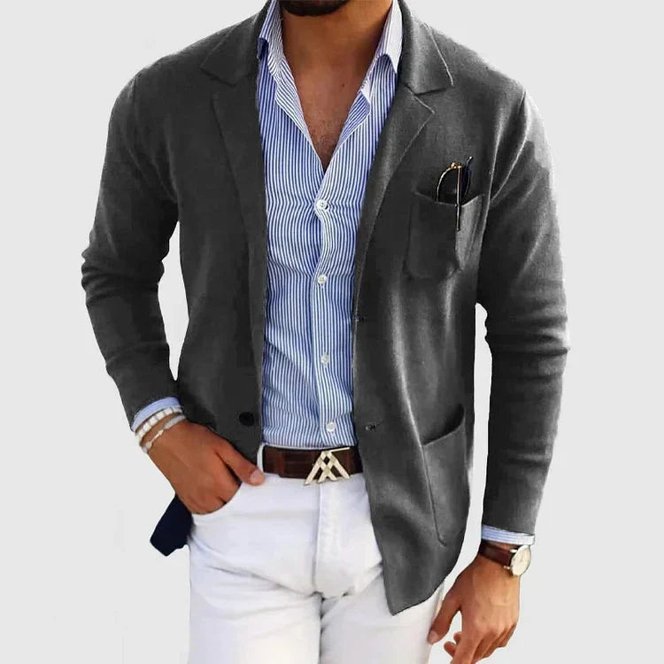 Business Herrenblazer Lorenzo, elegant & stilvoll. Sakko mit Reverskragen & Knopftaschen für professionellen Auftritt.