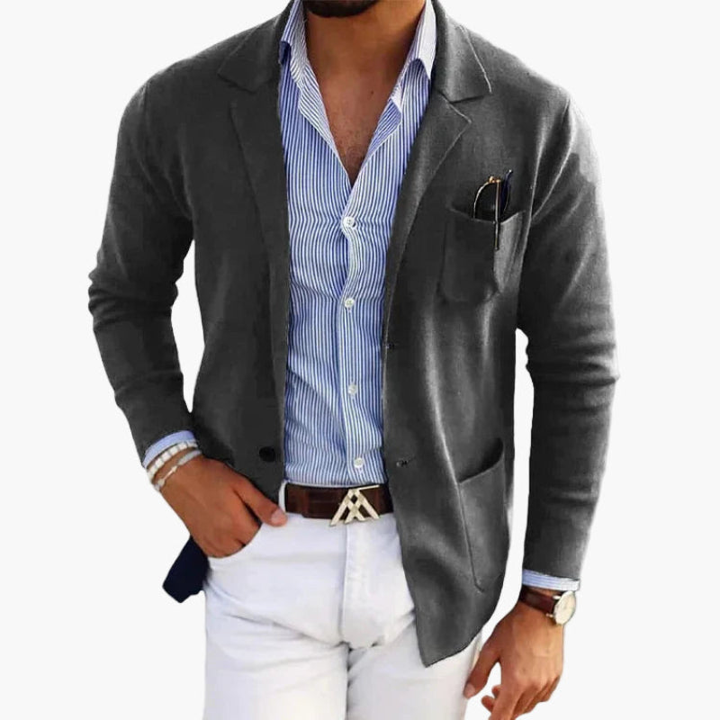 Eleganter Herren Business Blazer, perfekt für Wintermode & smarte Auftritte.