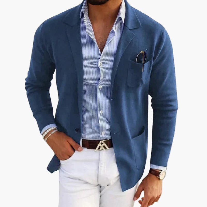Moderner Herrenblazer in Anthrazit, ideal für Business, Freizeit & Herbstmode.