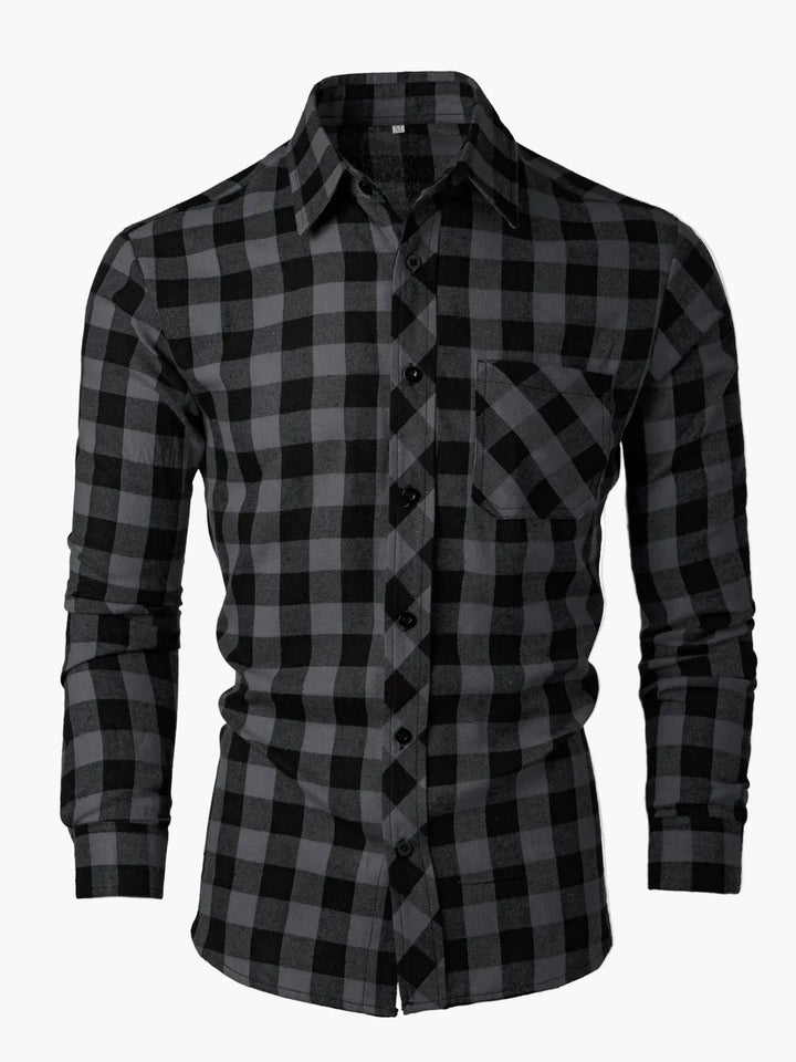 Modisches Slim Fit Herren Flanellhemd kariert. Perfekt als Freizeithemd, Outdoorhemd, oder für den Alltag.