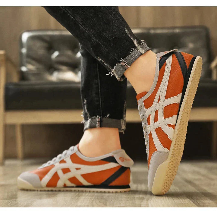 Moderner Sommer-Sneaker für Sie & Ihn; trendiger Komfortschuh mit geometrischem Design für Freizeit.