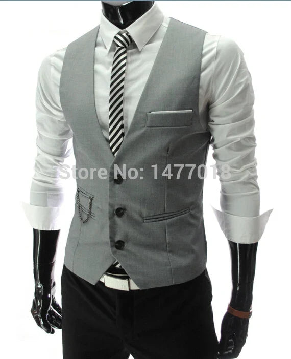 Rückansicht der schwarzen Montelvio Slim Fit Weste, schlanke Passform & elegante Linienführung.