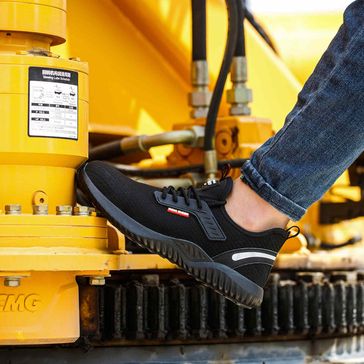 Herren Sicherheitsschuhe: Stahlkappe, Kevlar-Durchtrittschutz, wasserdicht, rutschfest & leicht. Optimale Arbeitsschuhe.