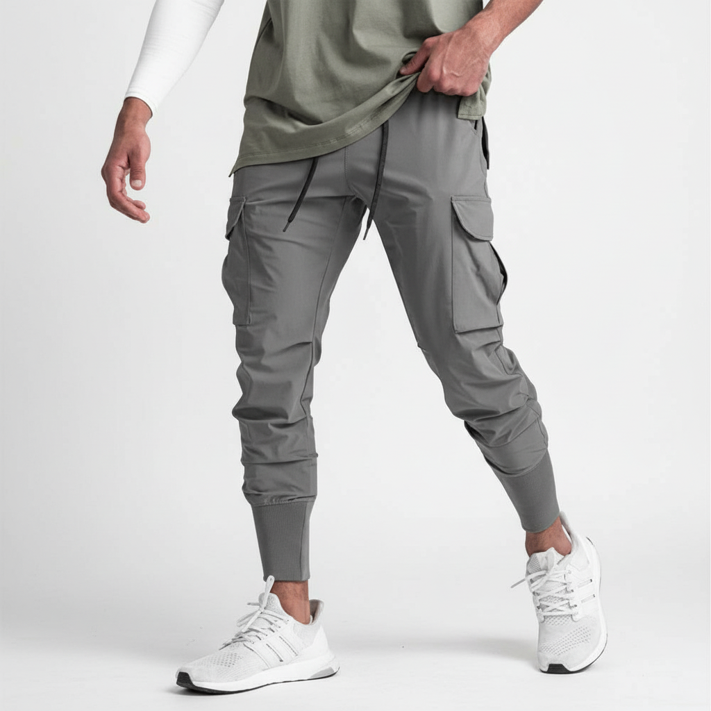 Leichte Herren Joggerhose Francis mit praktischen Cargotaschen, perfekt für Outdoor & Entspannung zuhause.