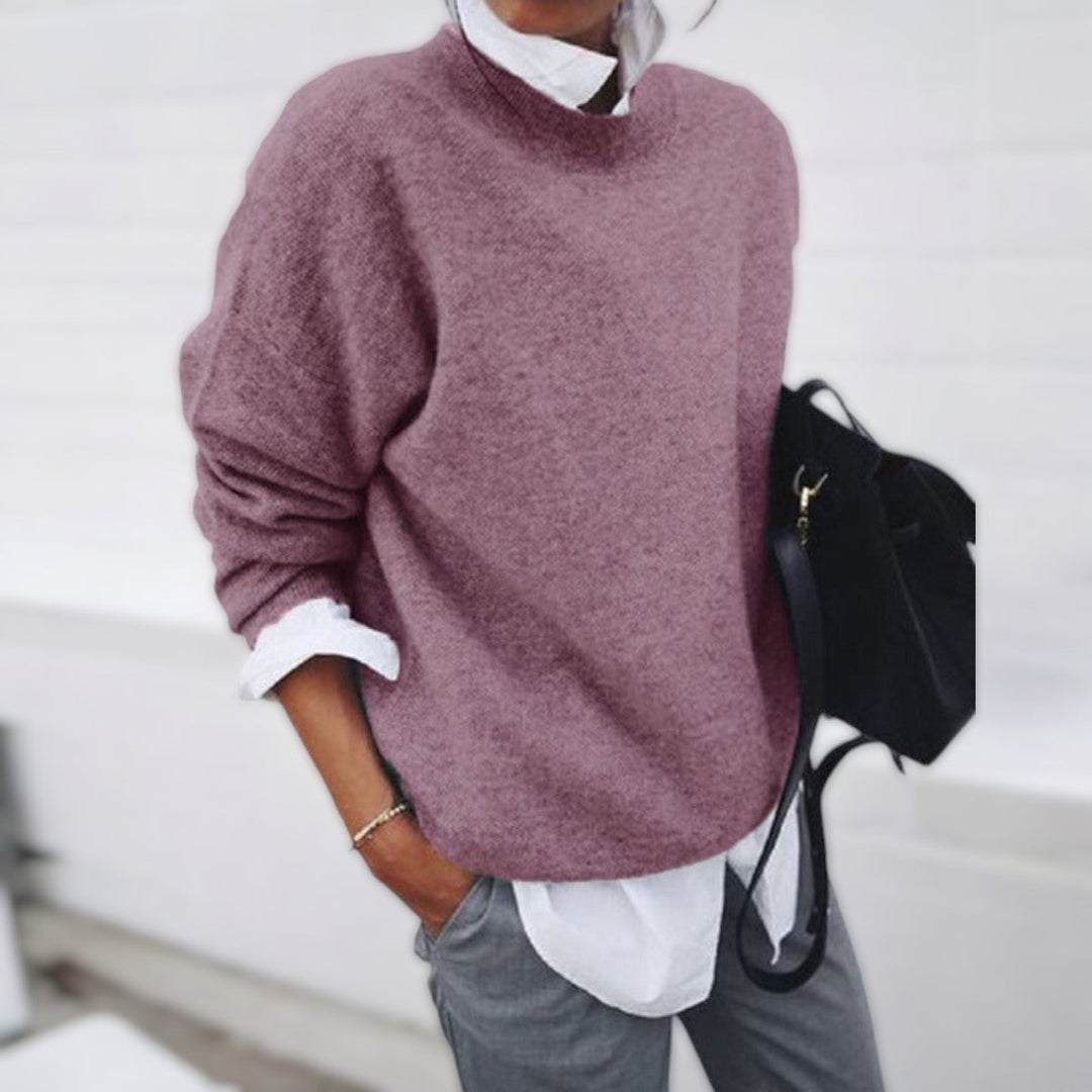 Warmer Damen Langarmpullover aus feinem Garn, weich und bequem, für maximalen Komfort im Winter.
