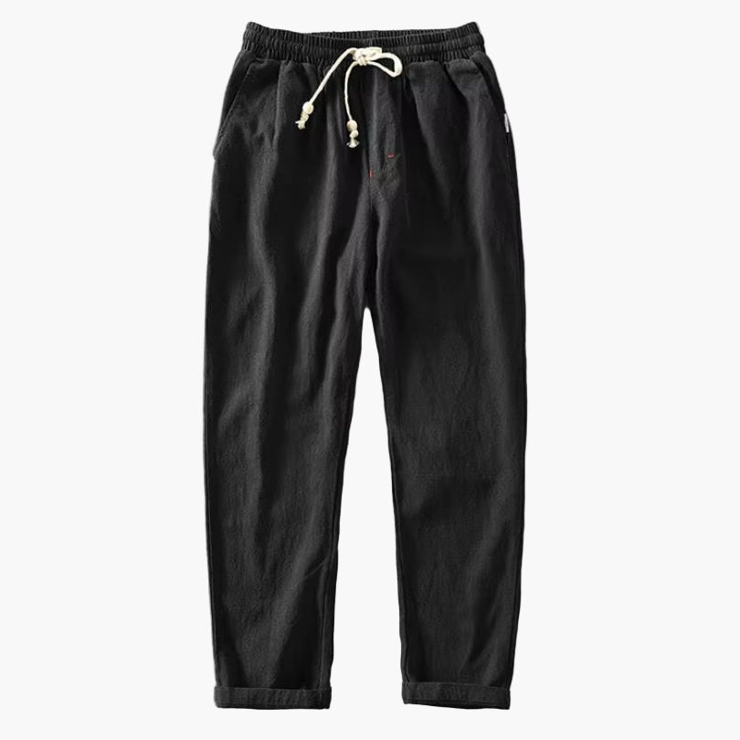 Komfortable Herren Jogger Hose für Freizeit & Reisen, atmungsaktiv im japanischen Outdoor-Stil.