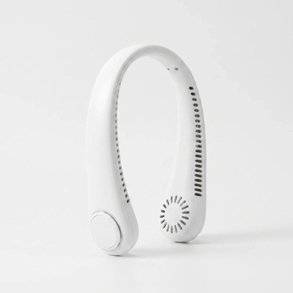 Kompakter Nackenventilator mit USB-Anschluss, bietet angenehme Kühlung bei Sommerhitze. Perfekt für Arbeit & Freizeit.
