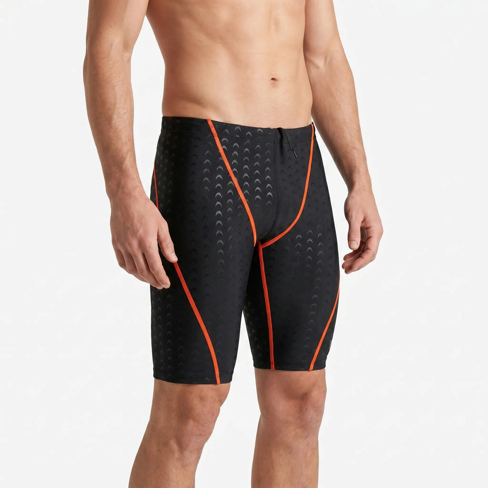 Herren Jammers in Rot, hochwertige Badehose für Schwimmtraining & Wettkampf, Sportbekleidung.