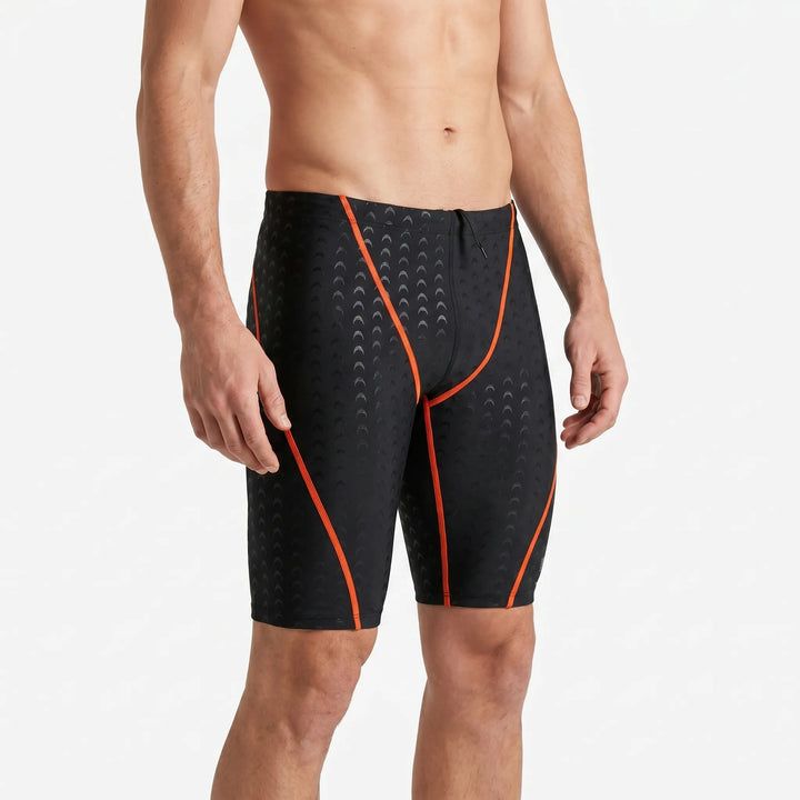 Herren Jammers in Rot, hochwertige Badehose für Schwimmtraining & Wettkampf, Sportbekleidung.
