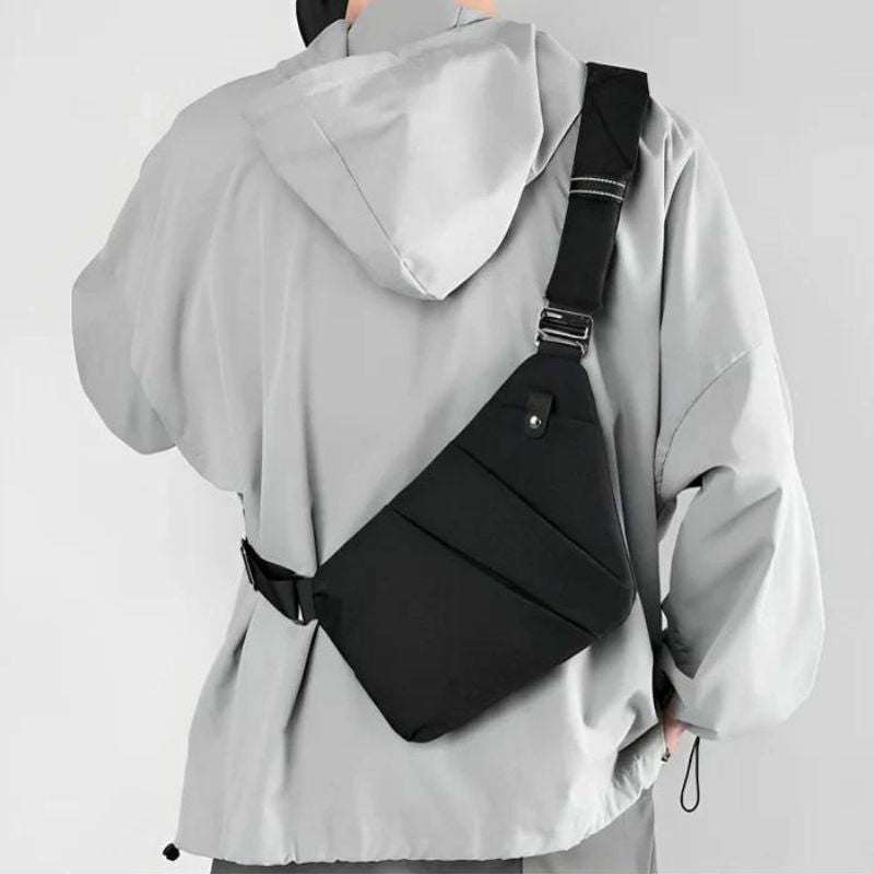 Modische Herren Sling Bag, wasserdicht & robust, ideal für Alltag und Reisen.