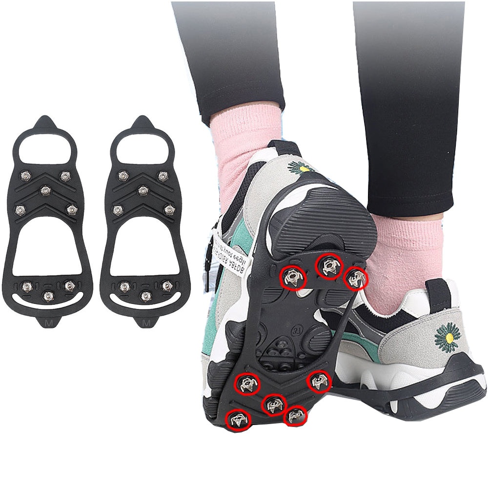 Unisex Schuhspikes für sicheren Halt auf Eis & Schnee. Rutschfeste Spikes erhöhen Griffigkeit beim Wandern.