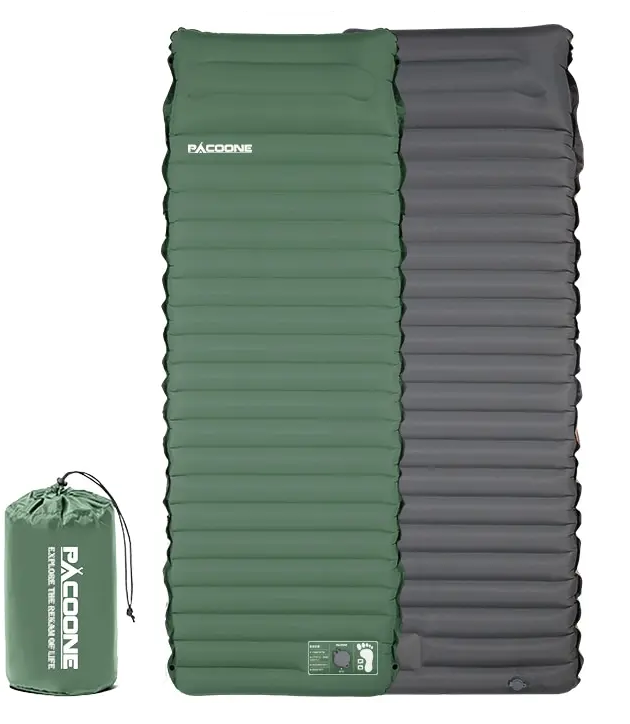 Leichte, tragbare selbstaufblasbare Isomatte Eryx. Perfekt für Wandern, Camping & Reisen. Mit eingebauter Pumpe.