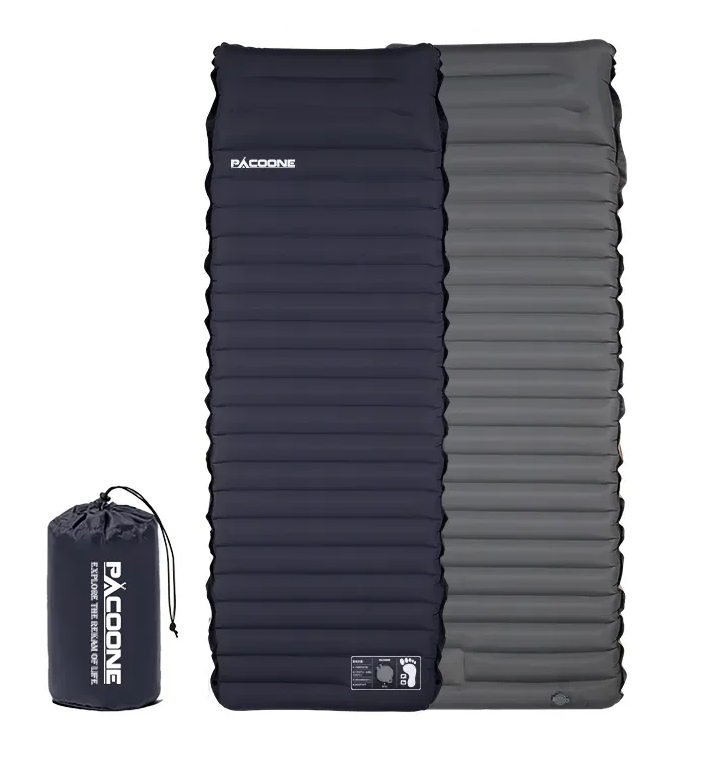 Ultraleichte, selbstaufblasbare Campingmatratze Eryx mit integrierter Pumpe für Outdoor-Abenteuer & Schlafkomfort.