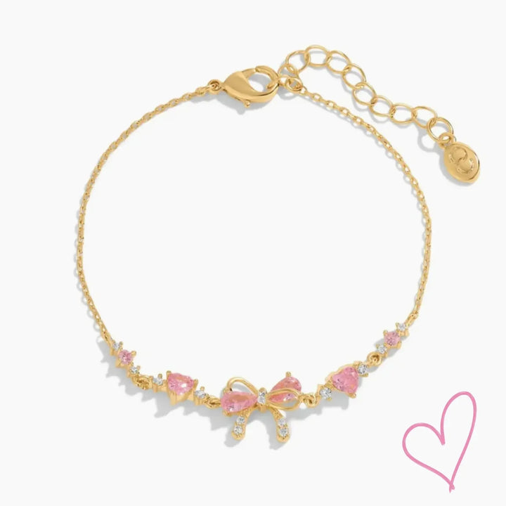 Filigranes Damen Schleifenarmband aus wasserfestem Edelstahl, verstellbar. Eleganter Damenschmuck.