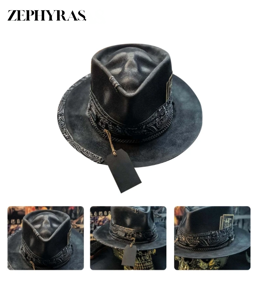Dunkle Unisex Beanie mit weißem Totenkopf-Design, handgefertigt für individuellen Stil.