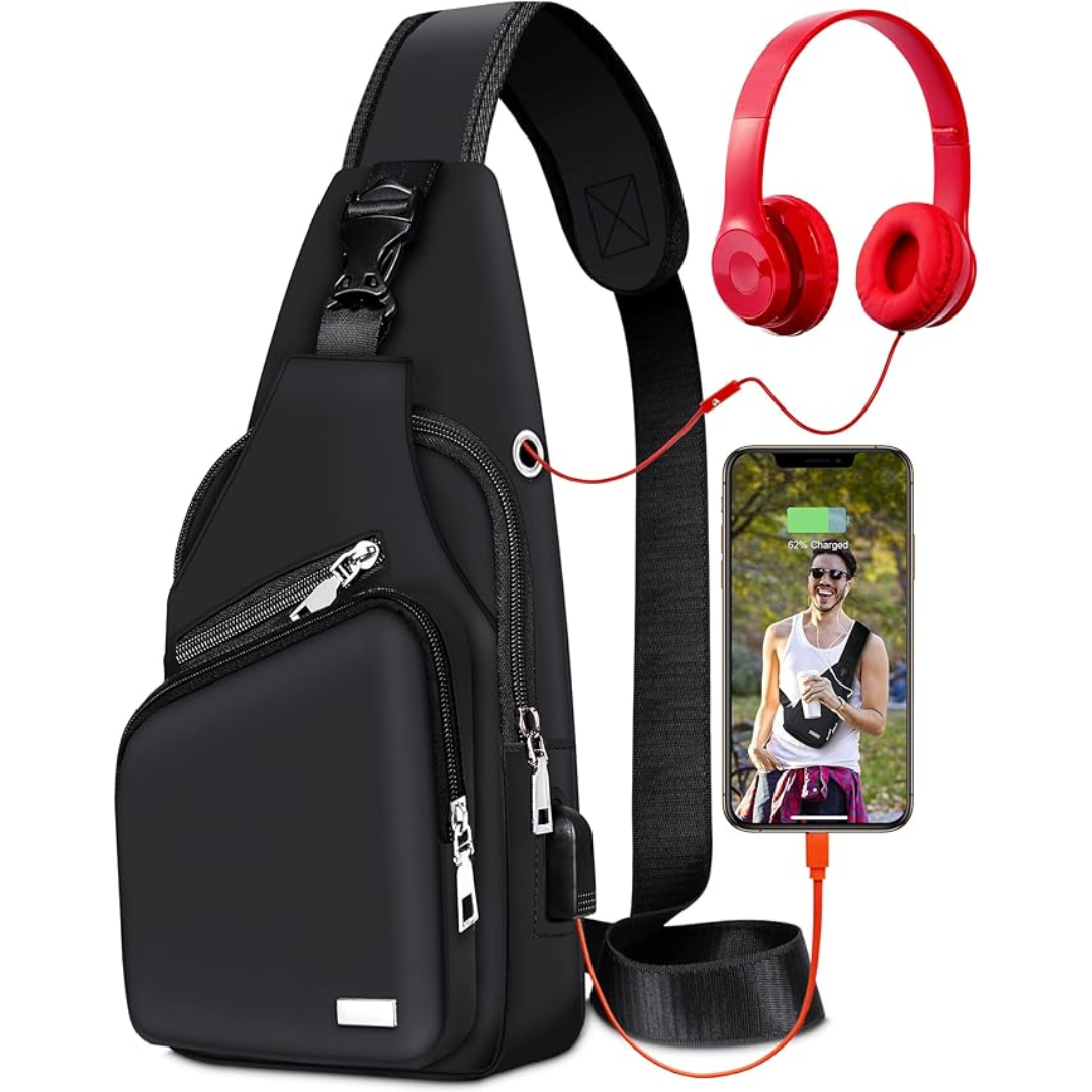 Unisex wasserdichte Sling Bag, ideal für Reisen & Outdoor-Aktivitäten.