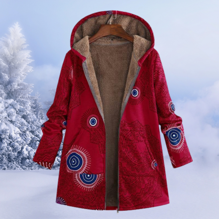 Bequeme lange Damen Pufferjacke mit Kapuze. Gesteppte Winterjacke für optimalen Kälteschutz.
