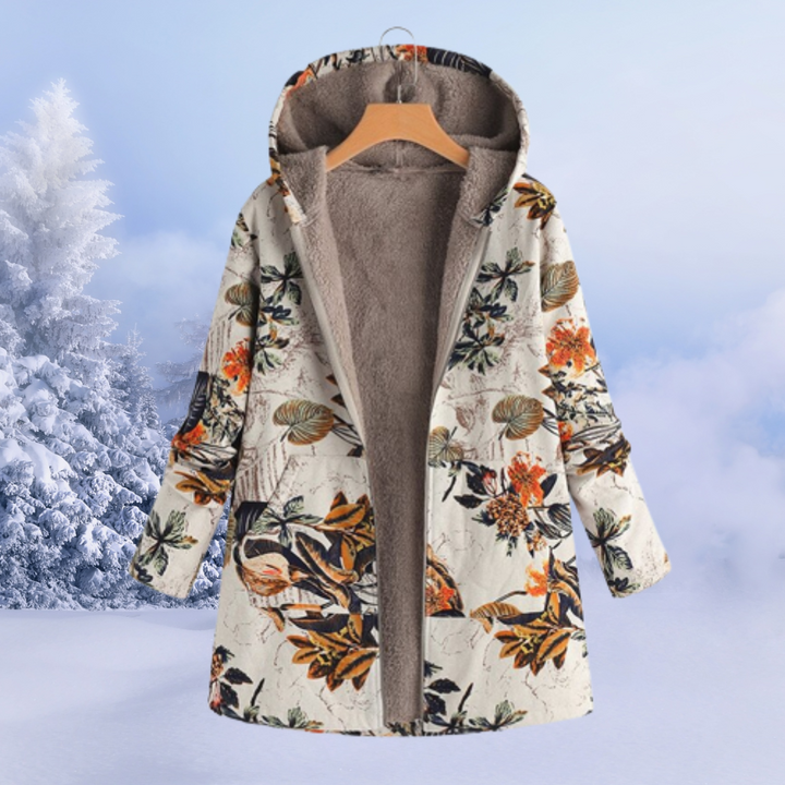 Modische lange Damen Parka-Steppjacke. Mit Kapuze, ideal für Freizeit & Alltag im Winter.
