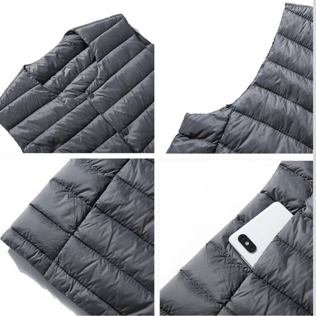 Sportliche, ärmellose Herrenweste Laurent, ideal für Outdoor-Aktivitäten und kühle Tage.