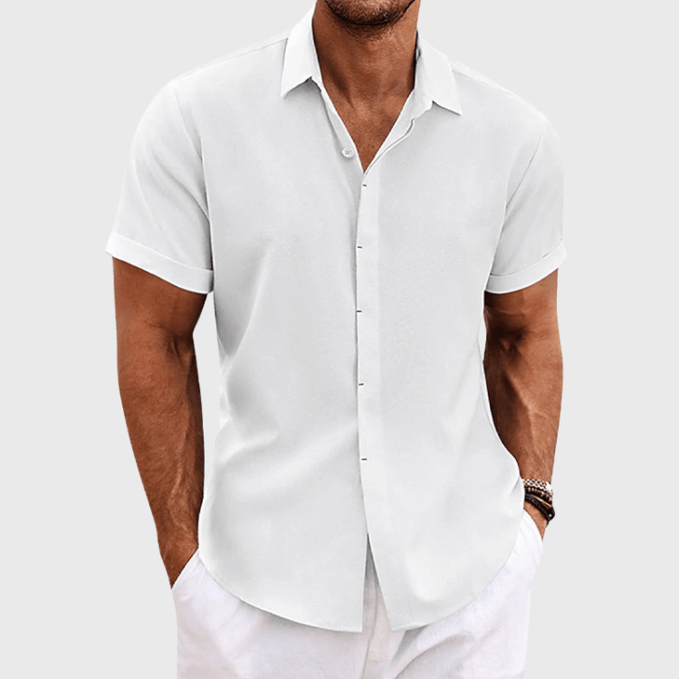 Elegantes Herren Premium Kurzarmhemd für den Sommer, leicht & atmungsaktiv, ideal für Freizeit & Smart Casual.