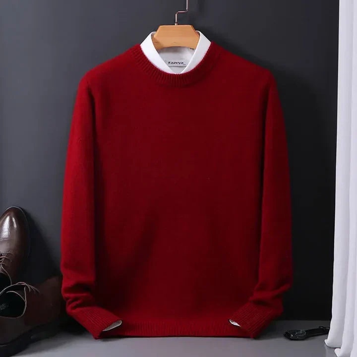 Stilvoller Herren Pullover mit V-Ausschnitt, Langarm. Perfekt für Business und elegante Freizeit. Hoher Komfort.