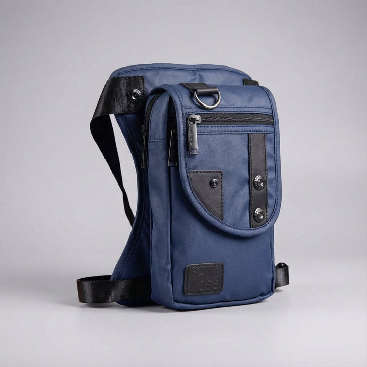 Vielseitige Unisex Beintasche, verstellbar, Crossbody-Option, wasserdicht für Outdoor, Wandern & Fahrrad.