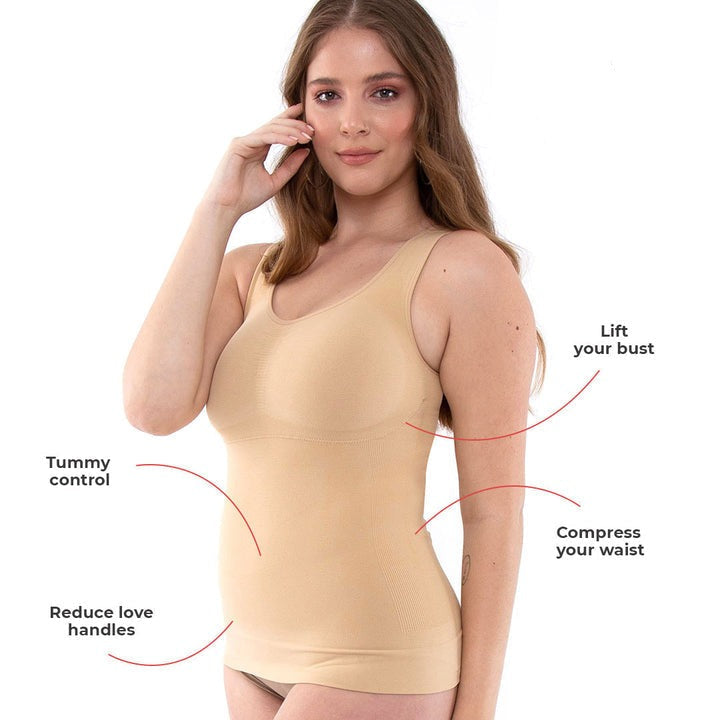 Damen Figurformer Shaper, unsichtbare Unterwäsche für glatte Silhouette und Bauch-weg-Effekt, ganzjährig.
