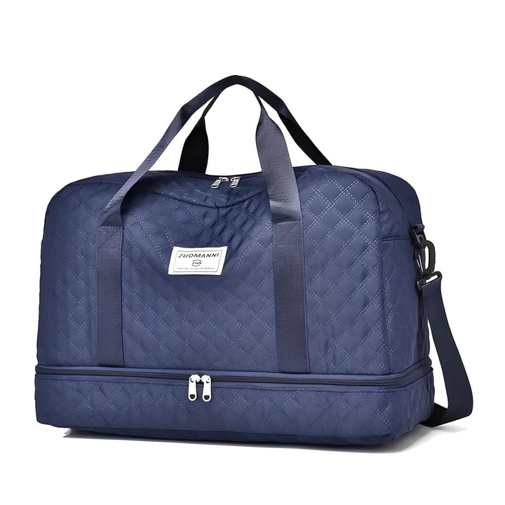 Elegante Damen Reisetasche mit cleverem Schuhfach, optimiert für Organisation bei Geschäftsreisen.