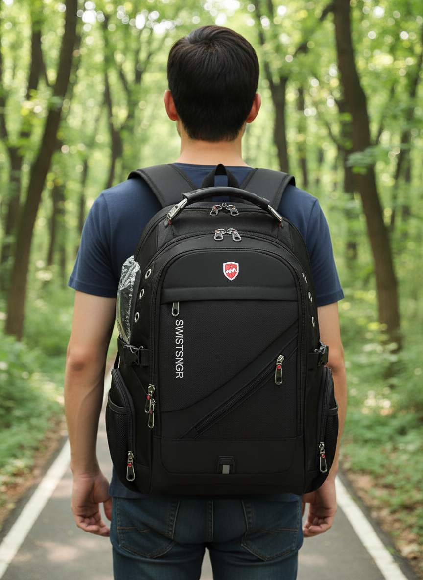 Wasserdichter Unisex-Multifunktionsrucksack AquaGuard, ideal für Laptop, Schule und Reisen.