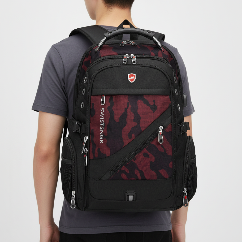 Moderner Schulrucksack AquaGuard, wasserdicht, unisex, ideal für Bücher, Laptop und Sportausrüstung.