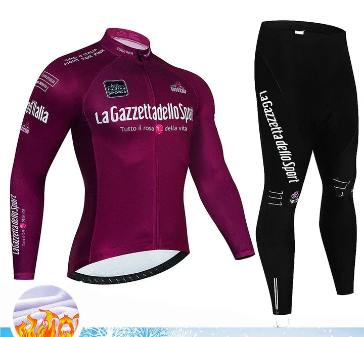 Herren Winter Radtrikot & Radhose: Thermofleece wärmt, 20D Gelpolster sorgt für Komfort beim Radfahren.