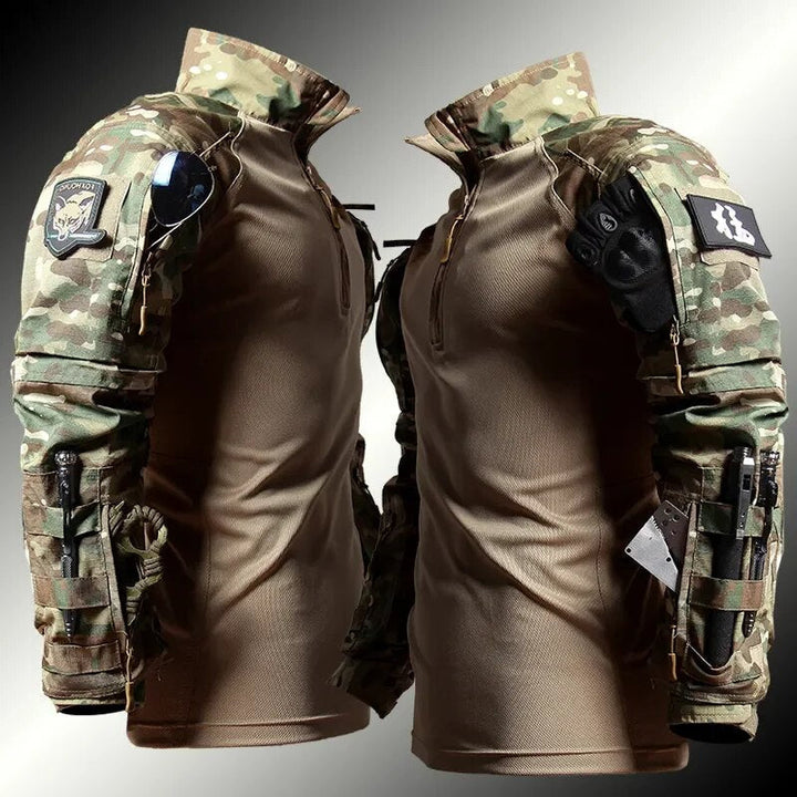 Atmungsaktives Herren Combat-Shirt (Longsleeve) für taktische Einsätze, Outdoor & Sportbekleidung.