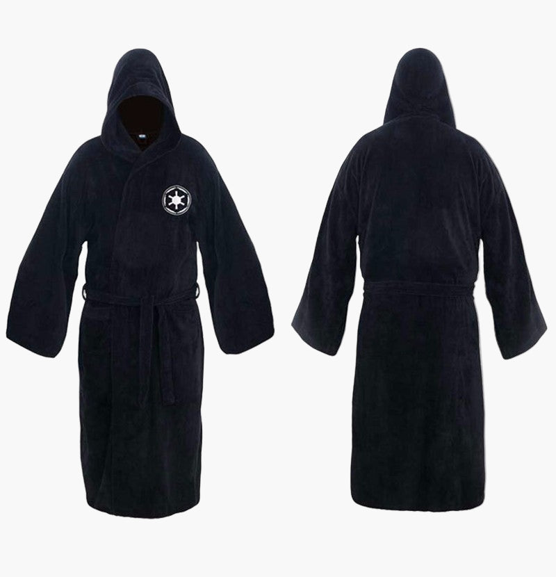 Bequemer Herren Bademantel mit Kapuze für Jedi & Sith Fans. Idealer Hausmantel nach dem Bad oder zum Entspannen.