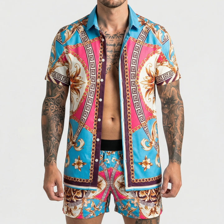 Leichtes, atmungsaktives Herren Sommerset Jamal mit individuellem Print für maximalen Komfort.