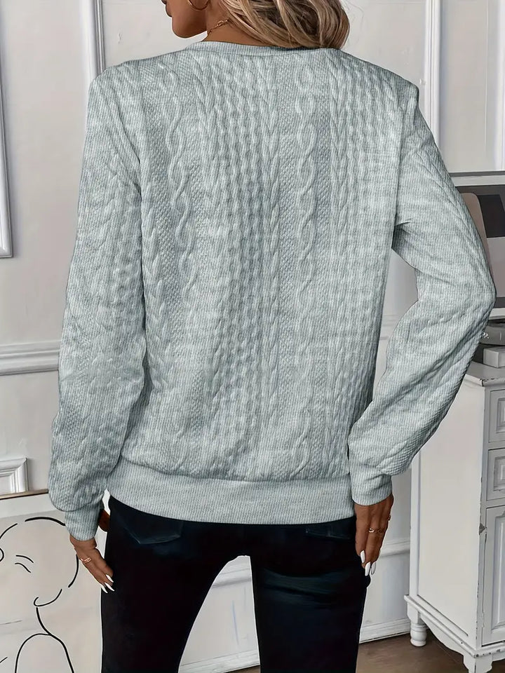Stylisher Damen-Sweater, Reißverschluss-Stehkragen, Langarm, perfekt für Freizeit & Alltag.