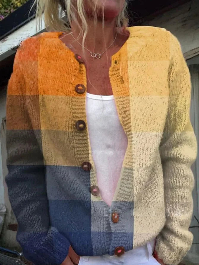 Eleganter Damen Cardigan mit stilvollem Muster, perfekt für Freizeit & Büro.
