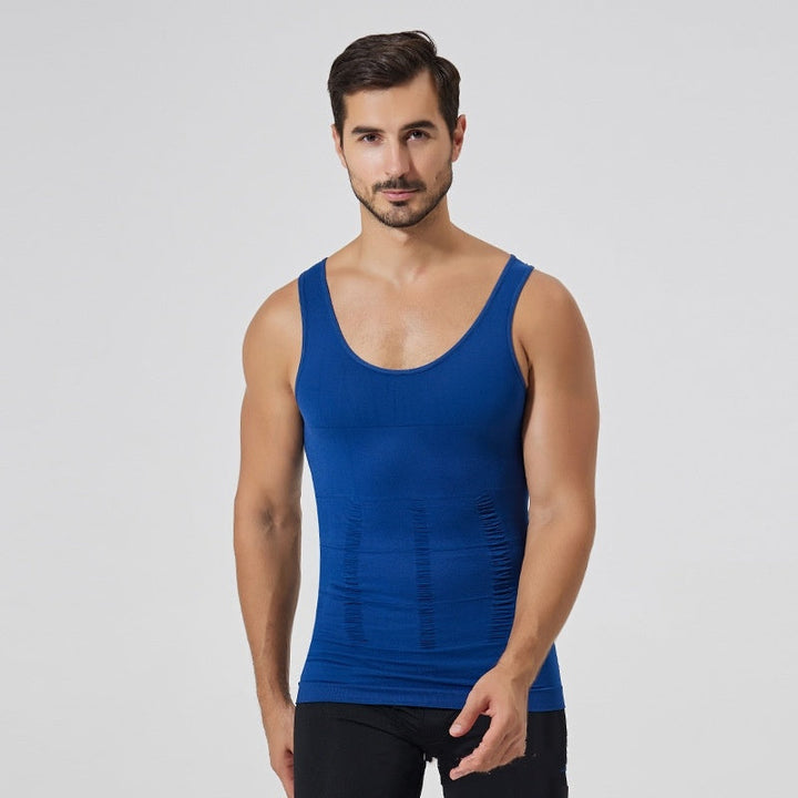 Herren Shapewear Unterhemd für den Alltag, unter elegantem Business-Hemd für eine definierte Körperlinie.