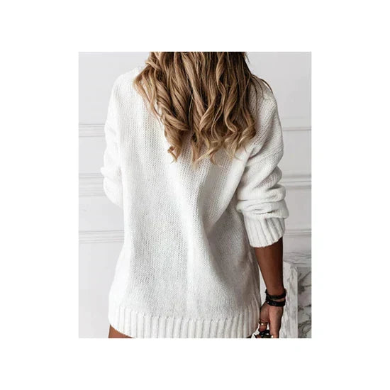 Stylischer Damen-Pullover V-Ausschnitt, atmungsaktiv und gemütlich, dein neuer Lieblingsbegleiter.