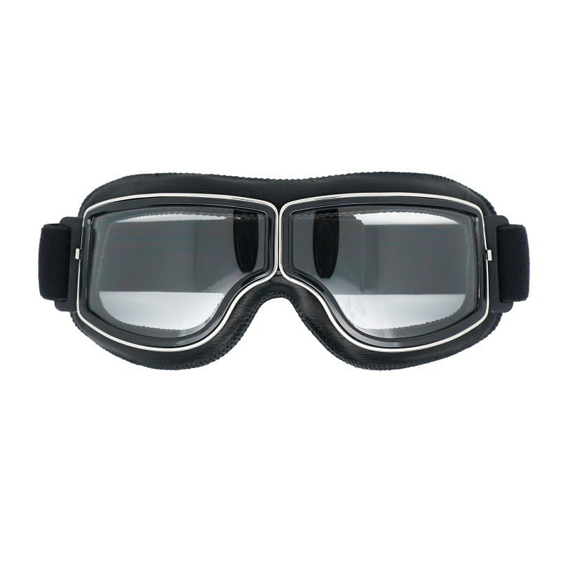 Vintage Pilotenbrille für Herren im Retro-Stil. Polarisierte Motorradbrille mit UV-Schutz.