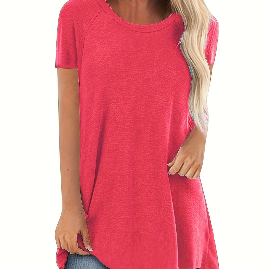 Stilvolles Damen Tunika T-Shirt, Kurzarm Oberteil, perfekt für warme Tage.